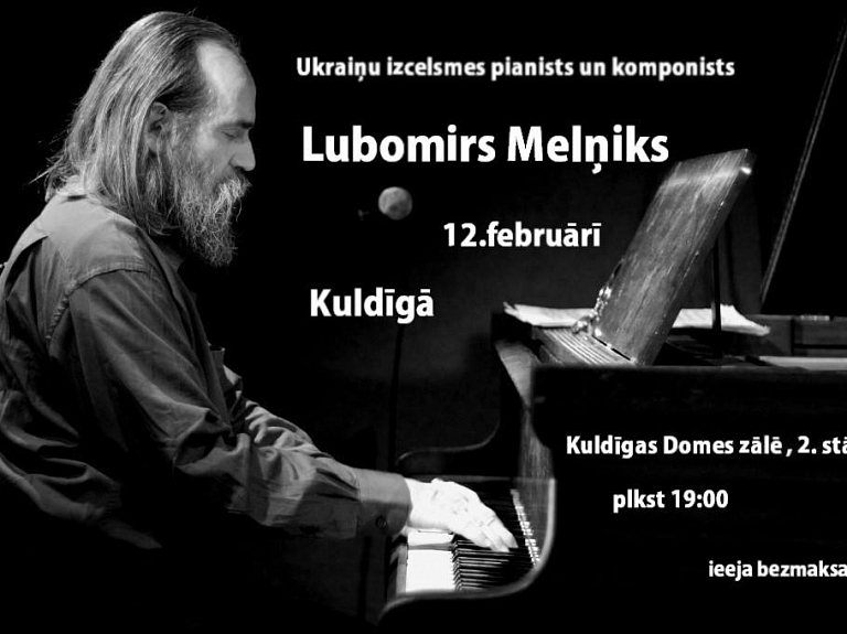 Kuldīgas jaunajā rātsnamā muzicēs pianists un komponists Lubomirs Meļņiks

