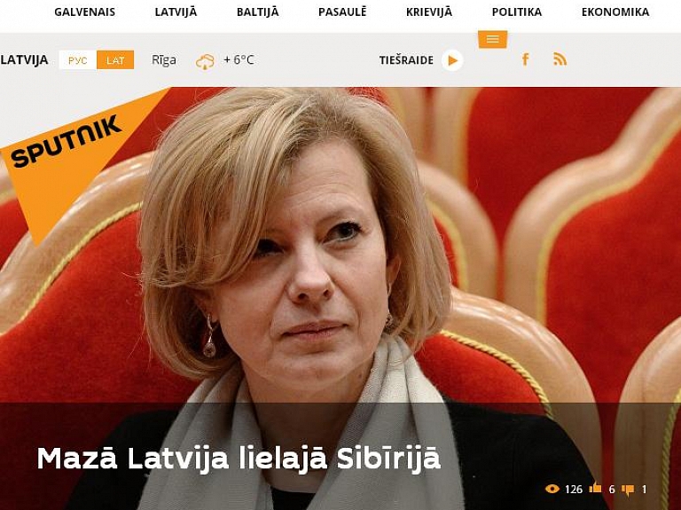 Krievijas propagandas medijs "Sputnik" nomaina domēna vārdu un turpina rakstīt latviski

