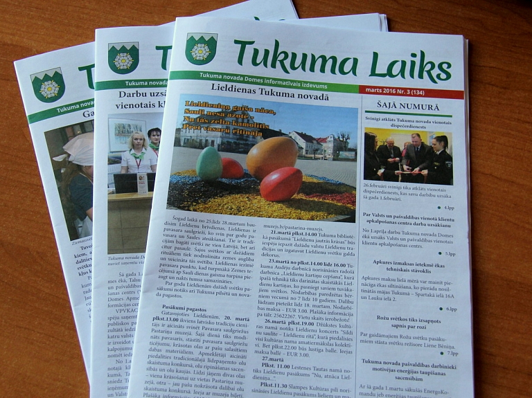 Iespēja saņemt izdevumu "Tukuma Laiks" elektroniski 