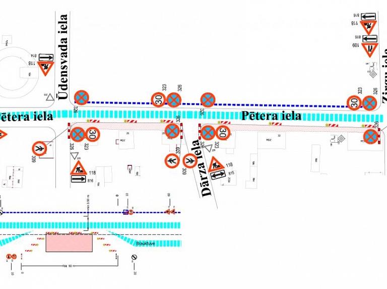 Pētera ielas posmā pārbūvēs ietvi 

