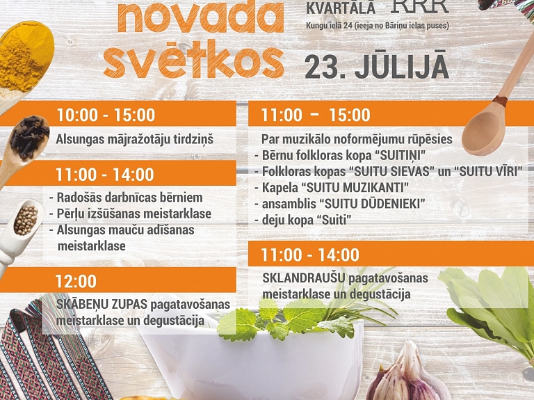 Ar sklandraušiem un suitu tradīcijām svinēs Alsungas novada svētkus

