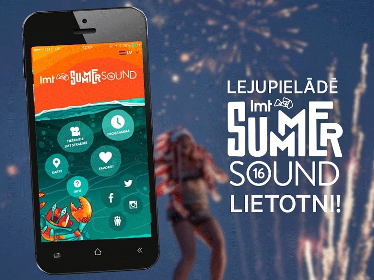 Pieejama "LMT Summer Sound" festivāla lietotne un festivāla programma

