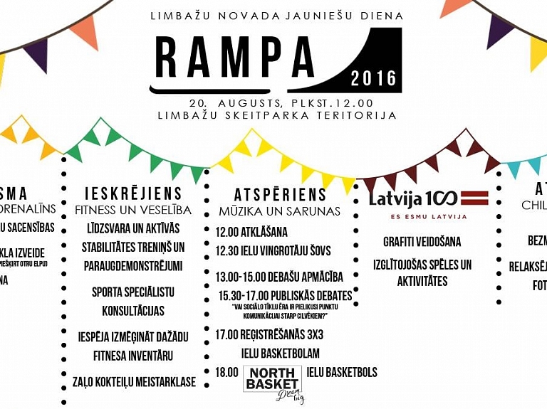 Limbažos norisināsies pirmā jauniešu diena "Rampa"

