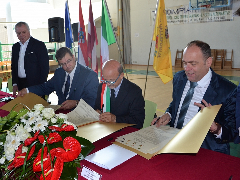Valmieras pašvaldība uzsāk sadarbību ar Vallefogliu Itālijā un Vodnaņu Horvātijā