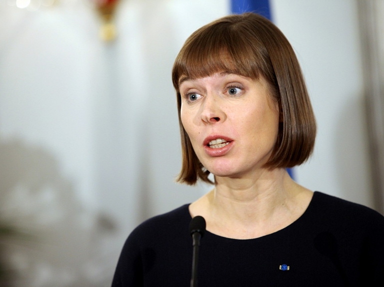 Igaunijas prezidente Kersti Kaljulaida viesosies Valkā