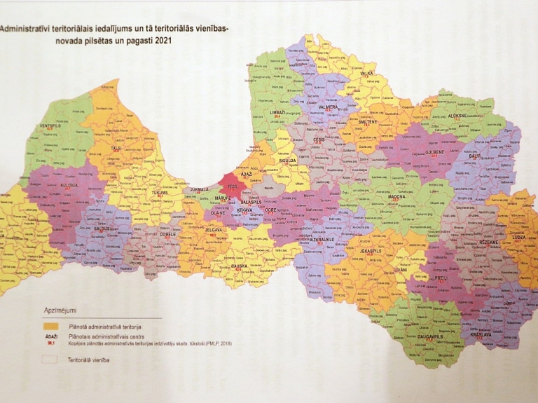 Rīgas plānošanas reģions: VARAM izstrādātā pašvaldību karte šobrīd līdzinās "saplosītam lupatu deķim"