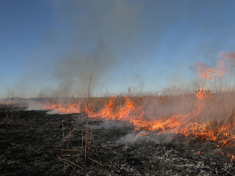 Kūlas ugunsgrēkā Viļānu novadā nodegusi neapsaimniekota ēka