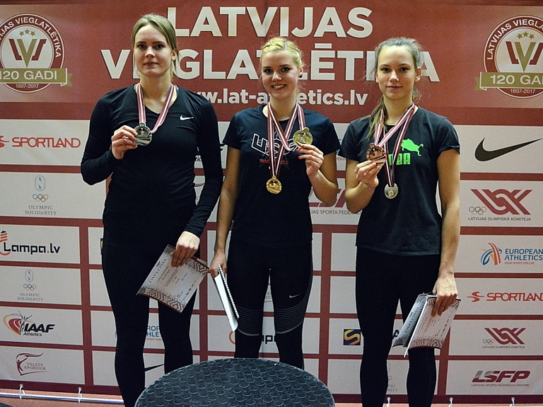 Vieglatlētiem piecas medaļas Latvijas čempionātos