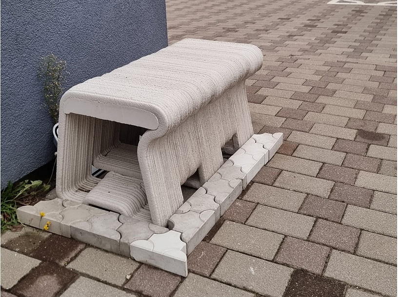 3D betona drukas piemērs