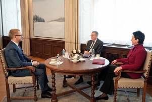 Андрей Элксниньш встретился с президентом Латвии Эдгаром Ринкевичем