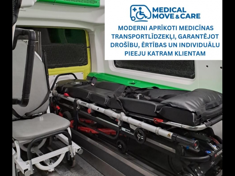 Moderni aprīkoti medicīnas transportlīdzekļi