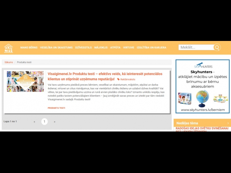 visaigimenei.lv produktu testi