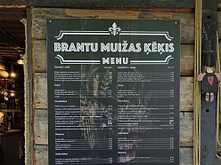 "Brantu muižas ķēķis", ēdienkarte