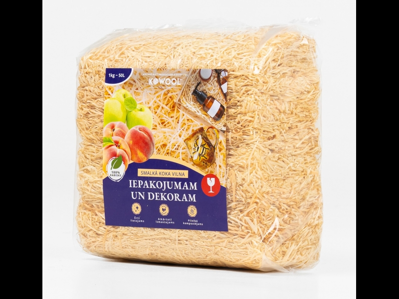Koka vilna iepakojumam un dekoram