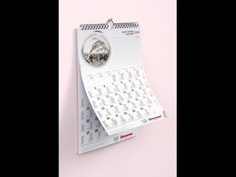 Sienas kalendārs ar paplašinājumu