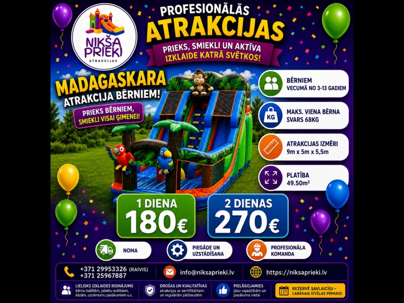 Atrakcija bērniem Madagaskara