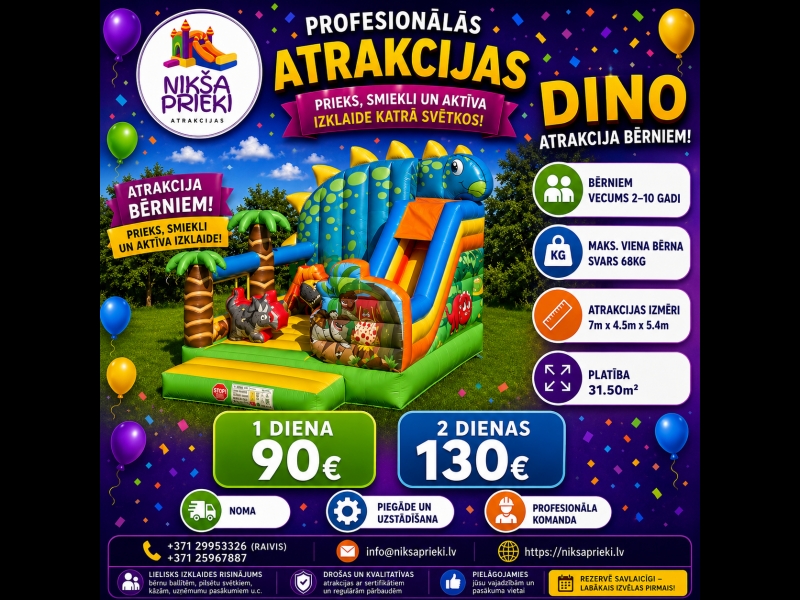 Atrakcija bērniem Dino