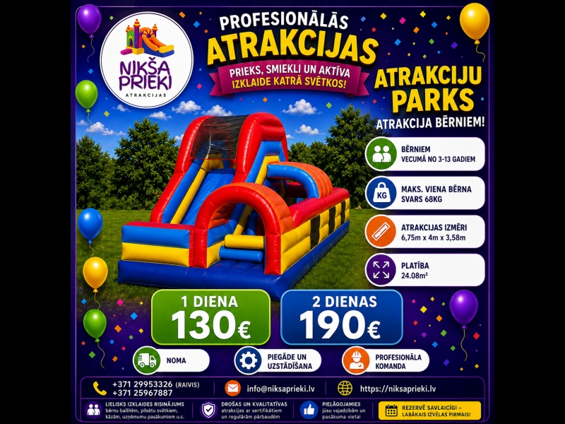 Atrakcija bērniem Atrakciju parks
