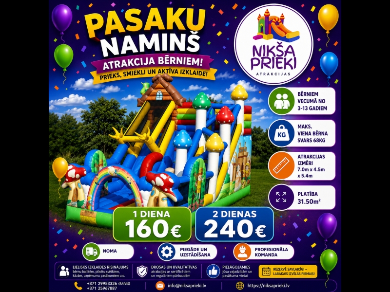 Atrakcija Pasaku namiņš