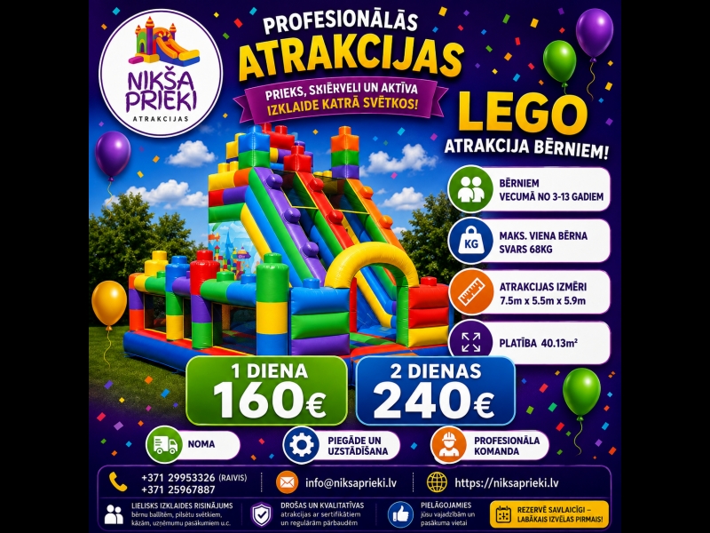Atrakcija bērniem Lego