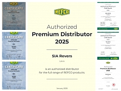 SIA FIRMA "REVERS" ir autorizētais REFCO MANUFACTURING premium izplatītājs