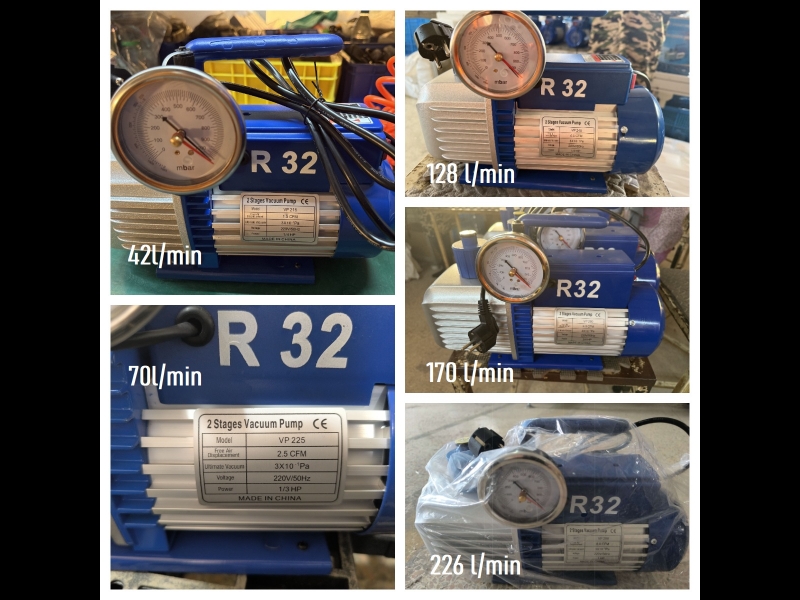 Plašs vakuumsūkņu klāsts, ar vai bez solenoida vārstiem, A2L gāzēm un citi produkti