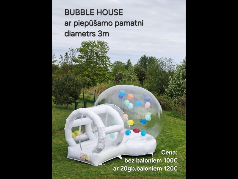 Piepūšamā atrakcija Bubble House