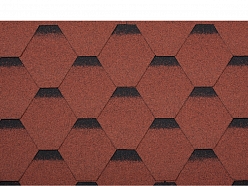 Bitumena dakstiņi STANDARD Force (Rock) Hexagonal Sarkans