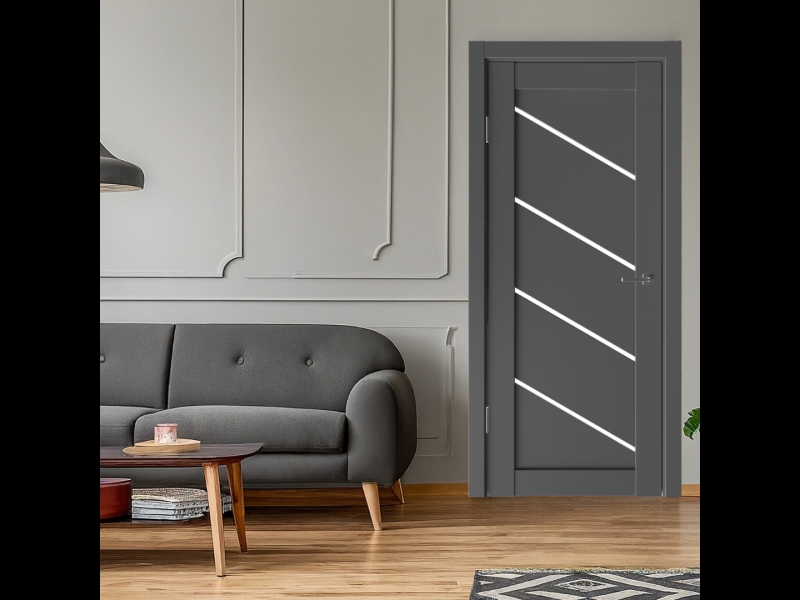 Dianonal-1, antracīts, laminētas iekšdurvis