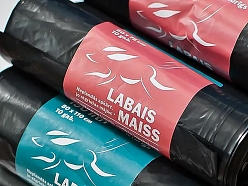 Latvijā ražoti dažāda izmēra atkritumu maisi