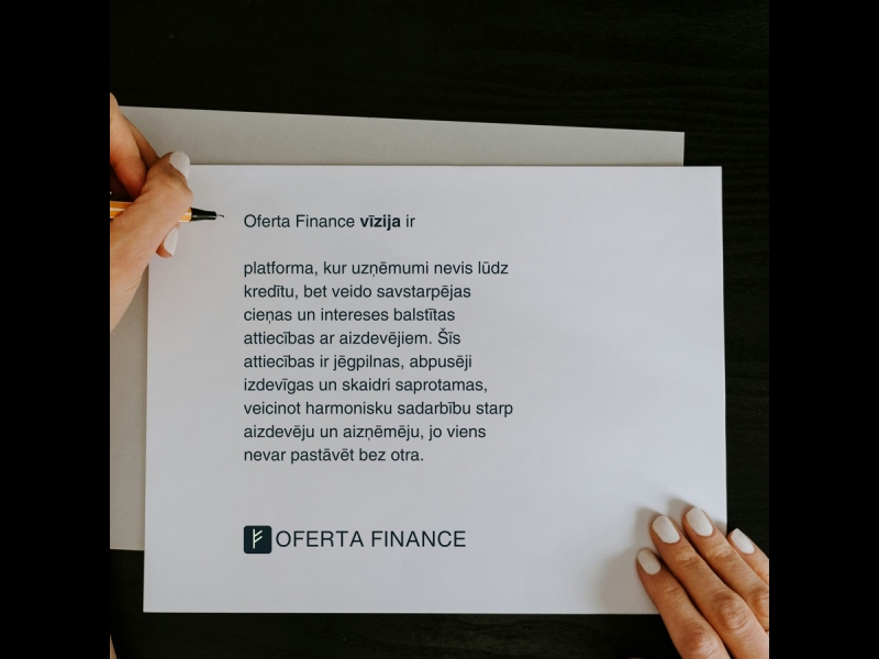 Finansējuma brokeru uzņēmums Oferta Finance