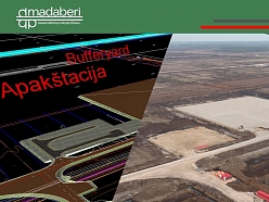 Būvniecības plānošanas process, integrējot jauno infrastruktūru ar esošo. Vizualizācija un reālie darbi uz vietas, kas nodrošina projekta progresu.
