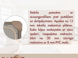 Kvalitatīva gultas konstrukcija ar aizsargprofiliem