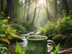 Nātru tēja krūzē dabā – ārstnieciska zāļu tēja organismam