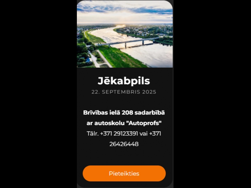 ADR autovadītāju kursi Jēkabpilī