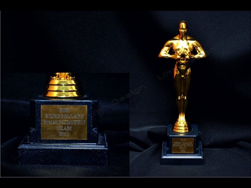 gravēšana metala imitācijas uzlīmes zelta Oskars.