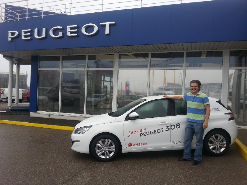 Peugeot 308 autosalons Rīga Amserv Krasta