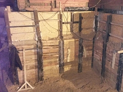 Pagraba būvbedres izbūve, atbalstsienas