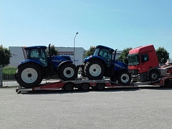 Lauksaimniecības tehnikas transportēšana