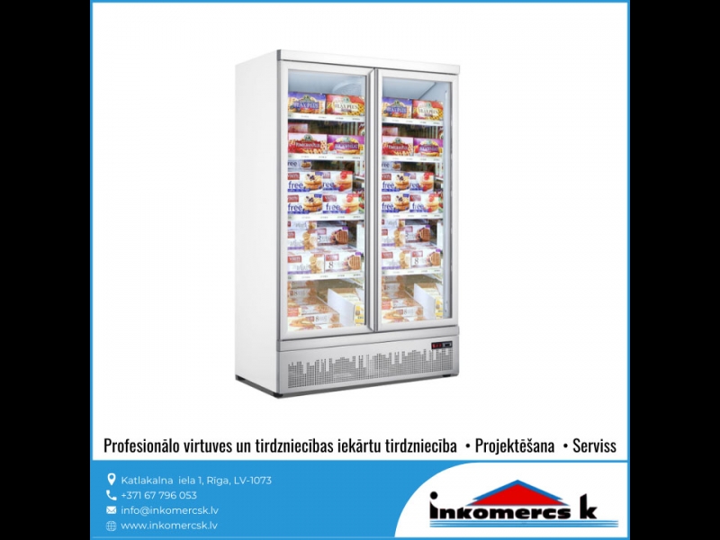 CombiSteel ledusskapji vertikālas vitrīnas saldētavas profesionāla virtuves tehnika aukstuma iekārtas Inkomercs K 1