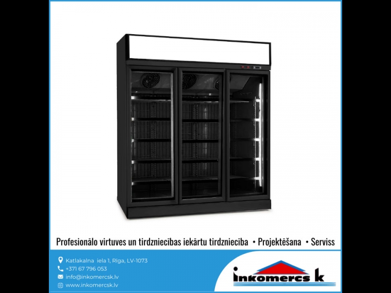 CombiSteel ledusskapji vertikālas vitrīnas saldētavas profesionāla virtuves tehnika aukstuma iekārtas Inkomercs K 4