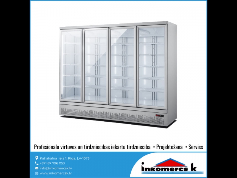 CombiSteel ledusskapji vertikālas vitrīnas saldētavas profesionāla virtuves tehnika aukstuma iekārtas Inkomercs K 7