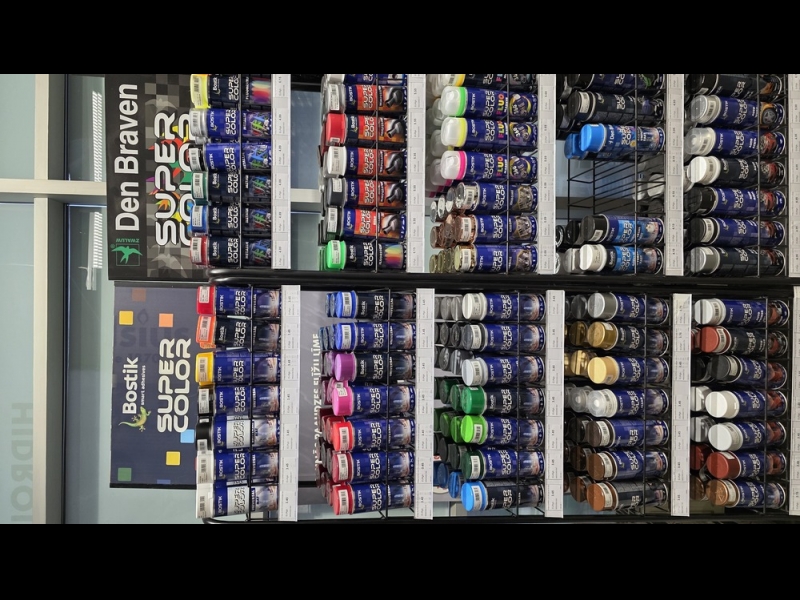 Bostik aerosolu stends Profcentrs veikalā