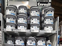 Ceresit CE89 un CE79 stends Profcentrs veikalā