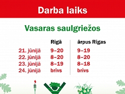 Darba laiks Vasaras saulgriežos