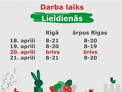 DEPO darba laiks Lieldienās