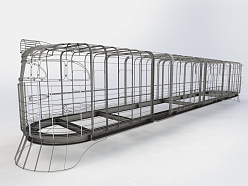 Dekoratīvs dizaina elements parkam no tērauda konstrukcijām