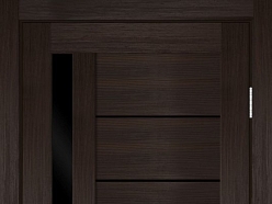 Durvis delta venge, black glass