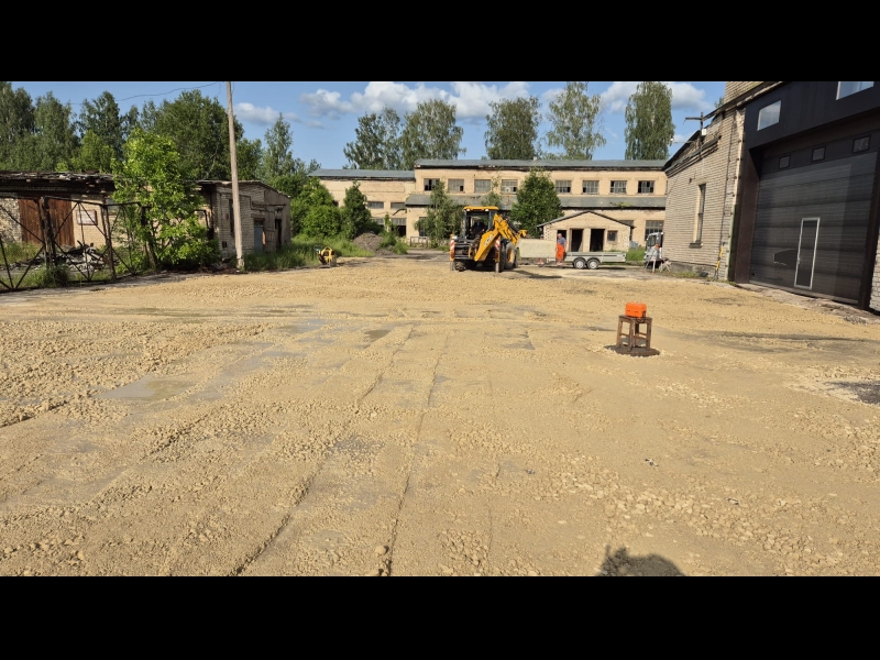 Zemes darbi pirms asfalta ieklāšanas