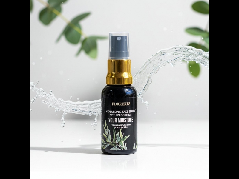 Hialuronskābes sejas serums: Florere hialuronskābes sejas serums ar probiotikām dziļi baro un mitrina ādu, padarot to atsvaidzinātu un atjaunotu.